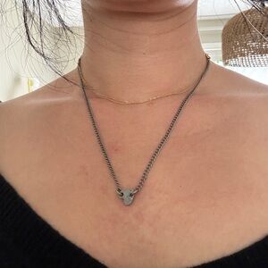 Vintage Brandy Melville metal heart charm necklace
